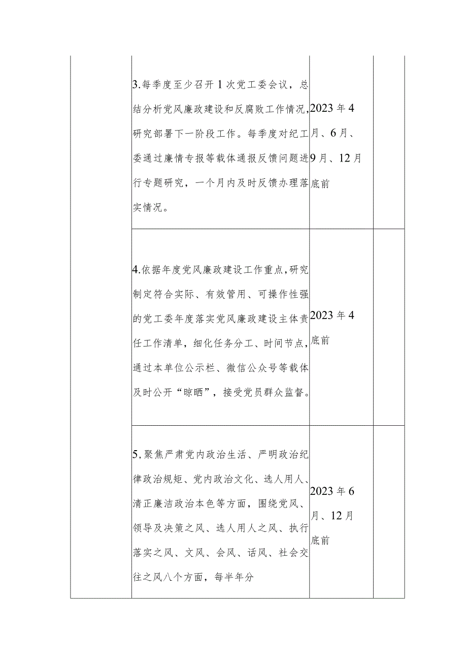 2023年度街道领导班子党风廉政建设主体责任清单(表格)范文.docx_第2页