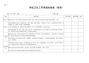 学校卫生工作常规检查表（每周）.docx