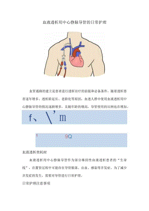 血液透析用中心静脉导管的日常护理.docx