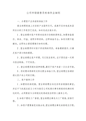 公司市场销售员标准作业细则.docx