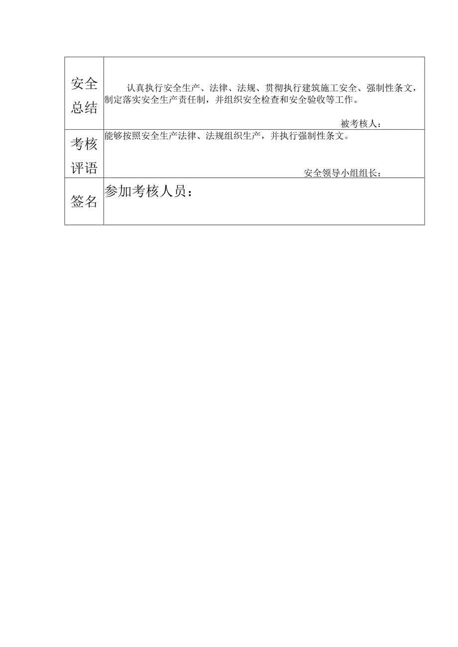 项目经理安全生产责任制执行情况评议表.docx_第2页