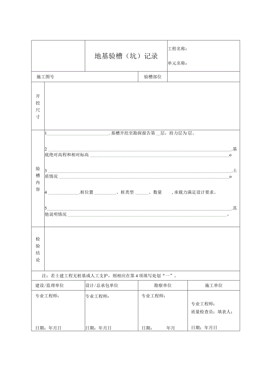 地基验槽（坑）记录.docx_第1页