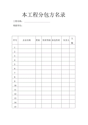 本工程分包方名录.docx