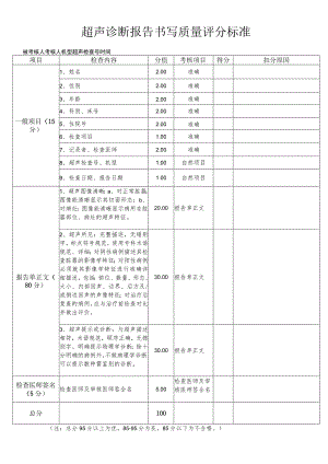 超声诊断报告书写质量评分标准.docx