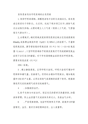 医院患者急性呼吸衰竭的应急预案.docx