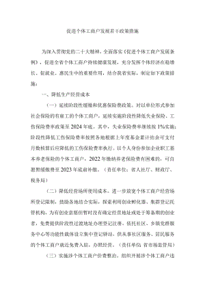 促进个体工商户发展若干政策措施.docx