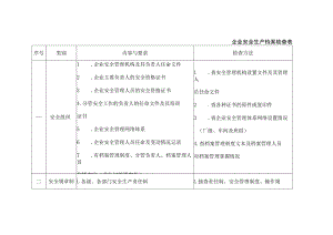 企业安全生产档案检查表.docx