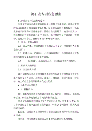 泥石流专项应急预案.docx