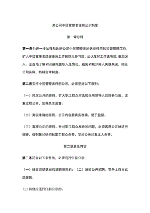 某公司中层管理者任前公示制度.docx