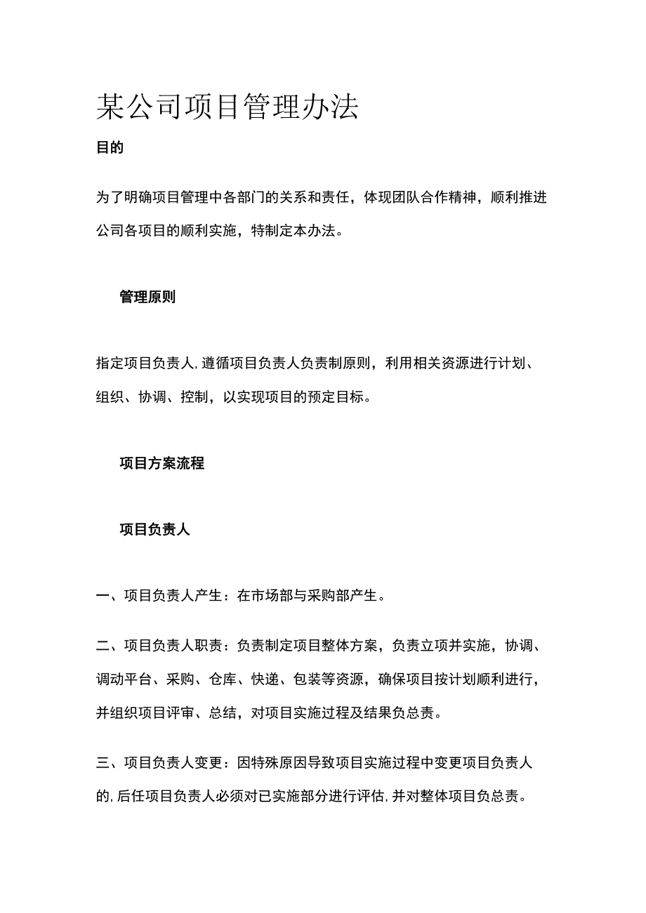 某公司项目管理办法.docx_第1页