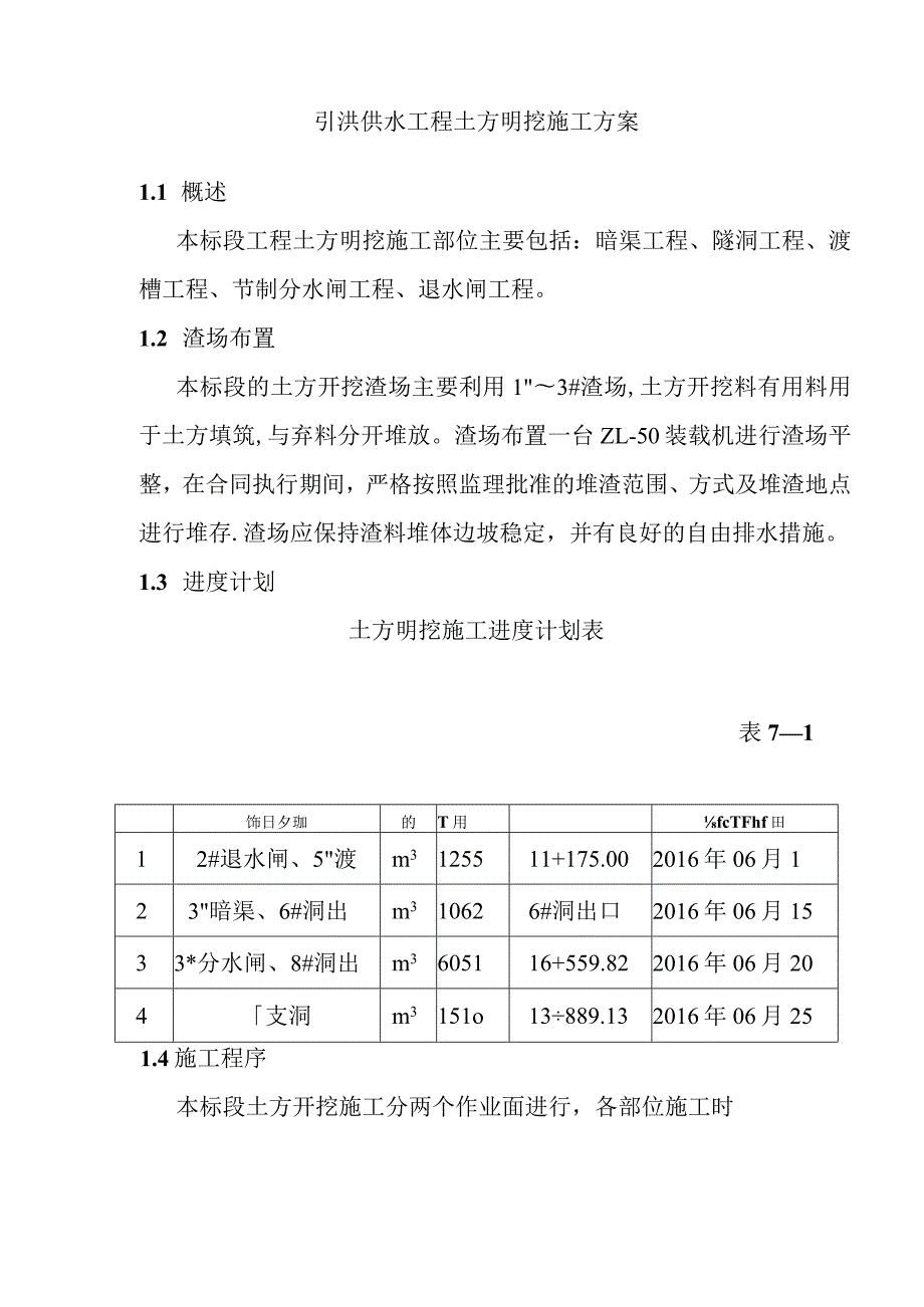 引洮供水工程土方明挖施工方案.docx_第1页