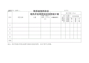 陕西省地热协会地热开发利用项目信息统计表.docx