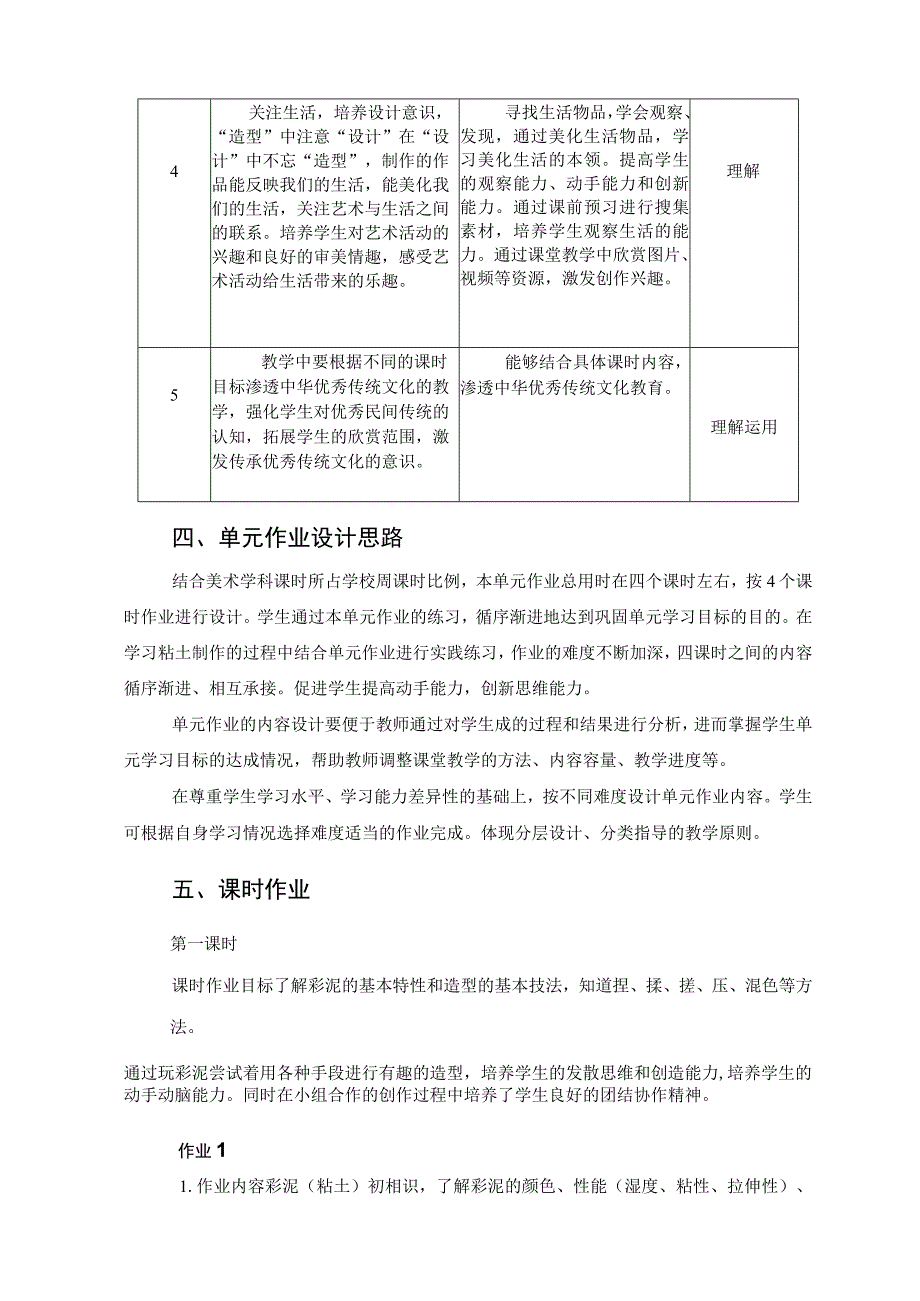 人教版 小学美术 二年级上册 设计·应用领域 单元作业设计《彩泥世界欢乐多》《奇妙的电话机》《花花衣》.docx_第3页