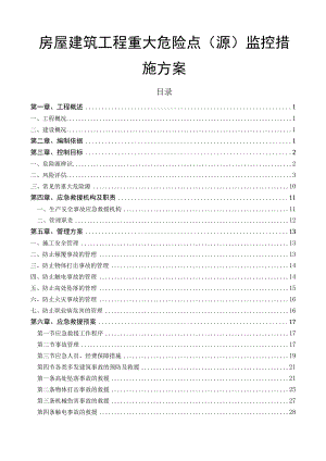 安置房建设项目重大危险点（源）监控措施方案.docx