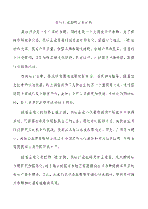 美妆行业影响因素分析.docx