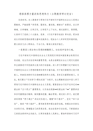 感悟真理力量 汲取思想伟力（主题教育研讨发言）.docx