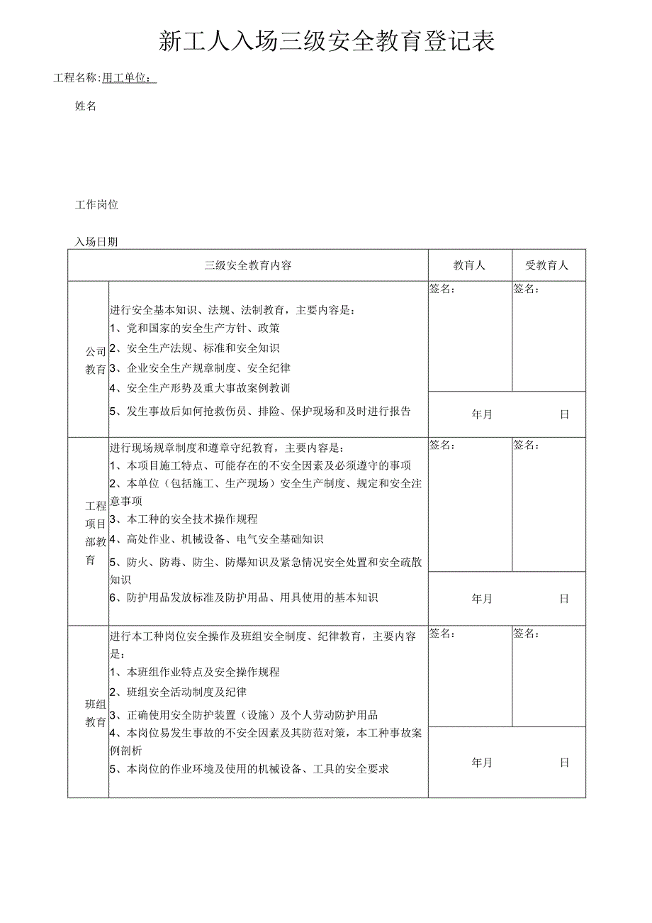 一人一档一套防水工安全教育资料.docx_第3页