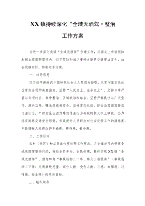 XX镇持续深化“全域无酒驾”整治工作方案.docx