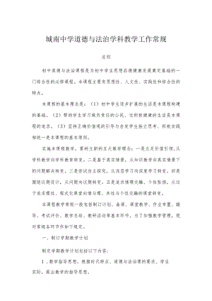 城南中学道德与法治学科教学工作常规.docx