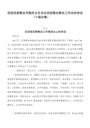 巡视巡查整改专题民主生活会巡视整改整改工作会的讲话（十篇合集）.docx