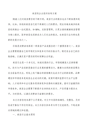 美容院企业组织结构方案.docx