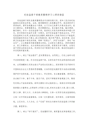 纪检监察干部教育整顿学习心得供借鉴.docx