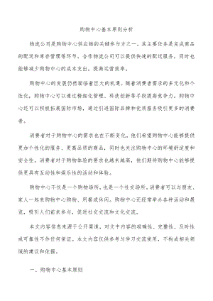 购物中心基本原则分析.docx