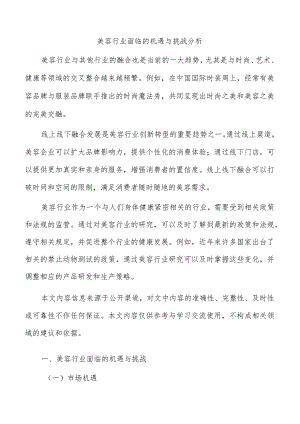 美容行业面临的机遇与挑战分析.docx