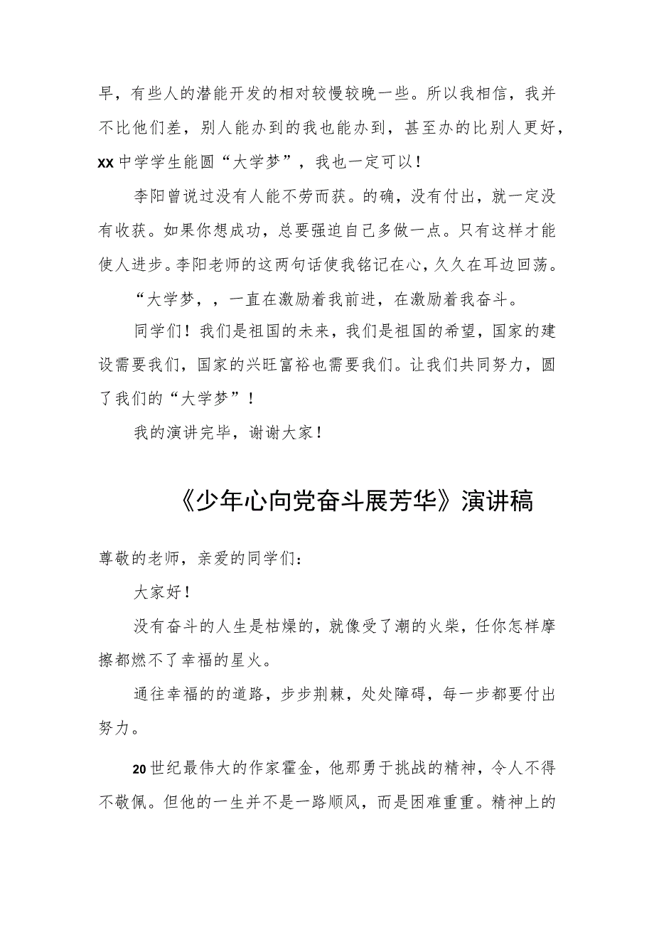 《少年心向党 奋斗展芳华》2024年大学生演讲稿.docx_第2页