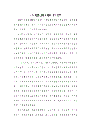 大兴调查研究主题研讨发言三篇.docx