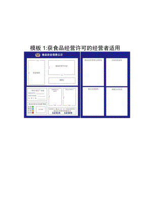 食品经营安全信息公示模板示范文本.docx