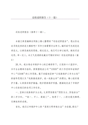 巡检述职报告(十一篇).docx