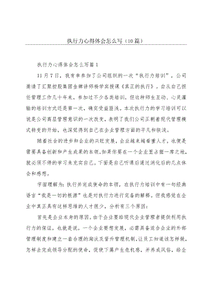 执行力心得体会怎么写(10篇).docx