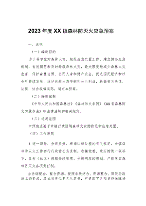 2023年度XX镇森林防灭火应急预案.docx