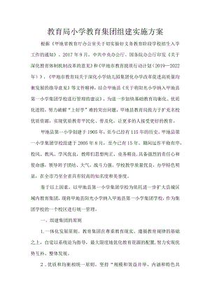 教育局小学教育集团组建实施方案.docx