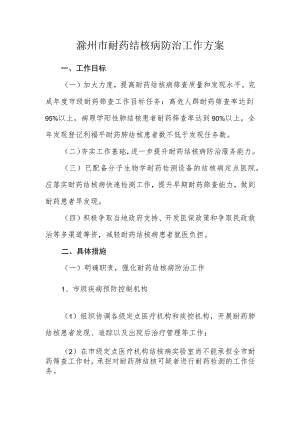 滁州市耐药结核病防治工作方案.docx