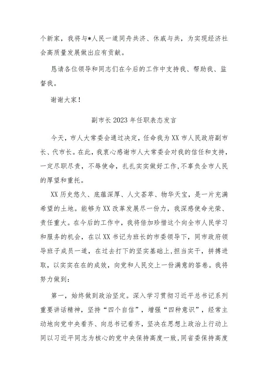 副市长2023年任职表态发言(二篇).docx_第3页