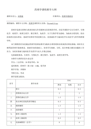 《药理学教学大纲》.docx