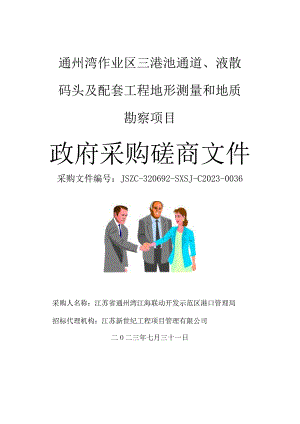 通州湾作业区三港池通道、液散码头及配套工程地形测量和地质勘察项目.docx