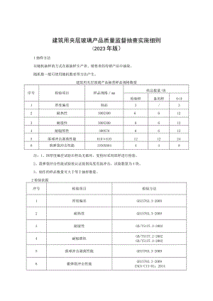 建筑用夹层玻璃产品质量监督抽查实施细则（2023年版）.docx