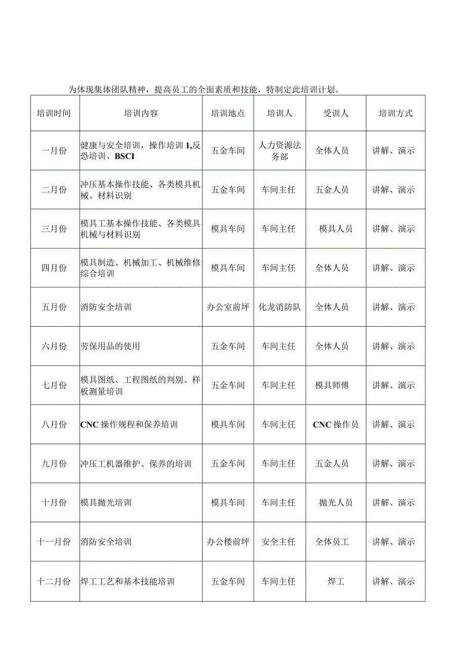 公司培训计划.docx_第1页