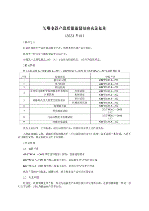 防爆电器产品质量监督抽查实施细则（2023年版）.docx