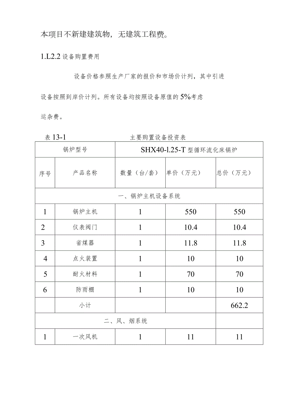 生产线配套燃煤锅炉实施替代改造项目投资估算与资金筹措.docx_第3页