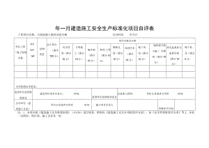 施工安全生产标准化项目自评表.docx