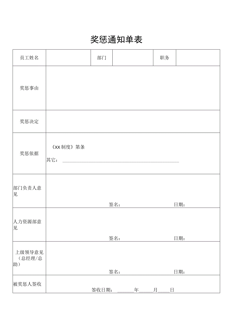 奖惩通知单表.docx_第1页