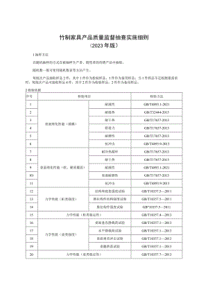 竹制家具产品质量监督抽查实施细则（2023年版）.docx