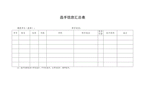 选手信息汇总表.docx