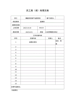 员工离（调）岗情况表docx.docx