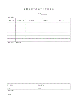 主要分项工程施工工艺选定表.docx