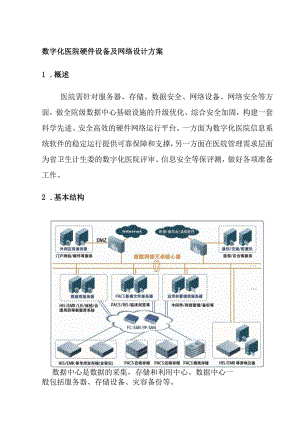 数字化医院硬件设备及网络设计方案.docx